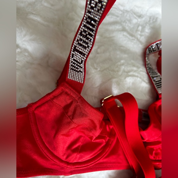 NWT Victoria’s Secret 2 swim bikini or bra tops with rhinestones - Picture 2 of 6